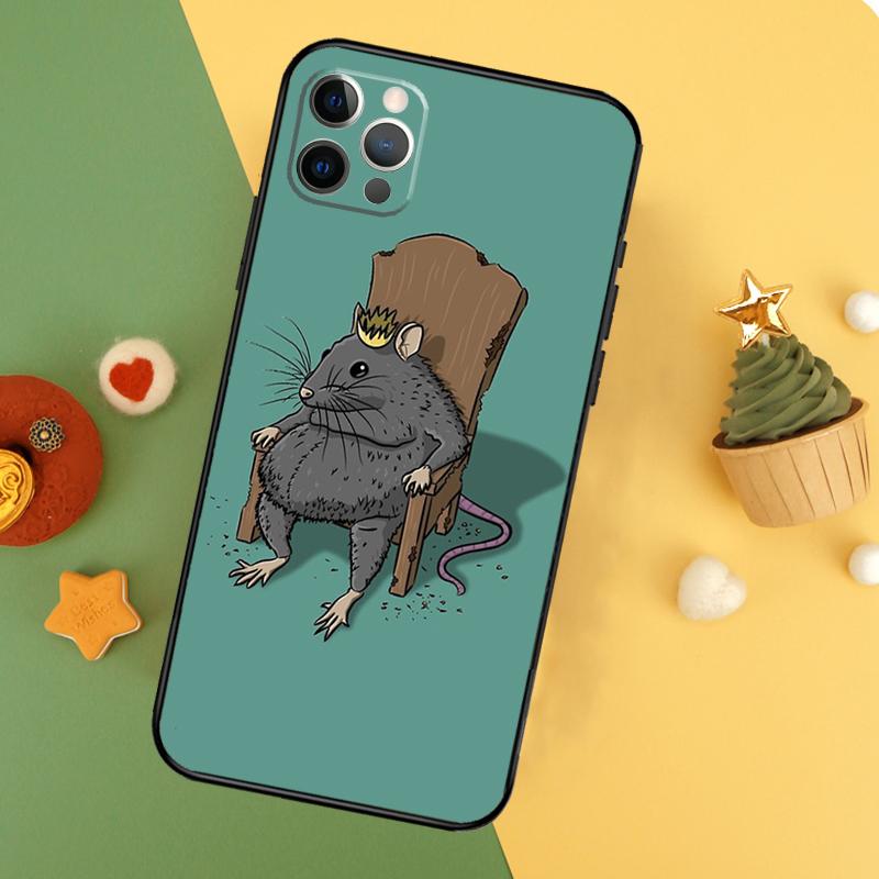 Cute Cartoon Animal Rat Phone Case For iPhone 17 17Air 16 15 14 13 11 12 Pro Max 12 13 Mini 16E Shockproof Cover