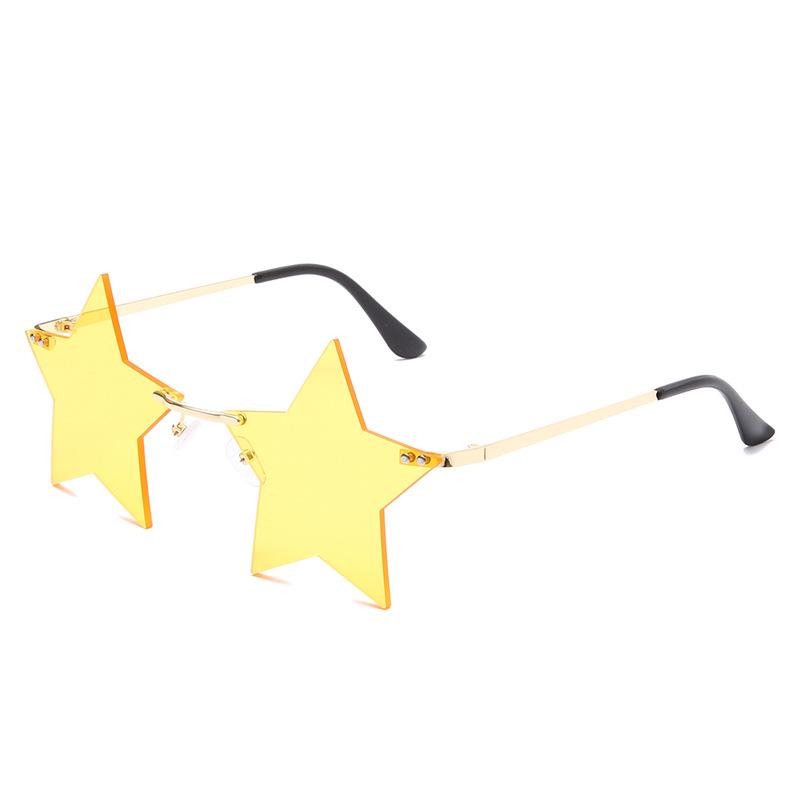 JYL TS Rimless Sunglasses Unisex UV Protection European Star Ocean Lens 907 A-4975