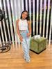 M-6202 European and American Spring/Summer Women's Fashionable Sexy Ripped Washed Denim Pants
