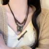 Trendy Handmade Necklace Stylish Butterfly Pendant Neckchain Adjustable Length Clavicle Chain Stylish Women Ornament