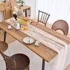Mesh Lace Table Runner With Beaded and Embroidery 3D Butterfly Sheer Tulle Fabric Tablecloth For Dining Table Decors
