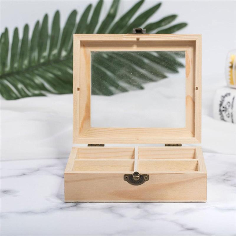 AEE2-Display Cabinet Wooden Tea Coffee Rack Storage Box Storage Box