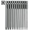 Torx Bit Set - AIMOONSA - 11 Bits T6-T40 - S2 Alloy Steel - Length 100 Mm - Magnetic 1/4" Hex Shank