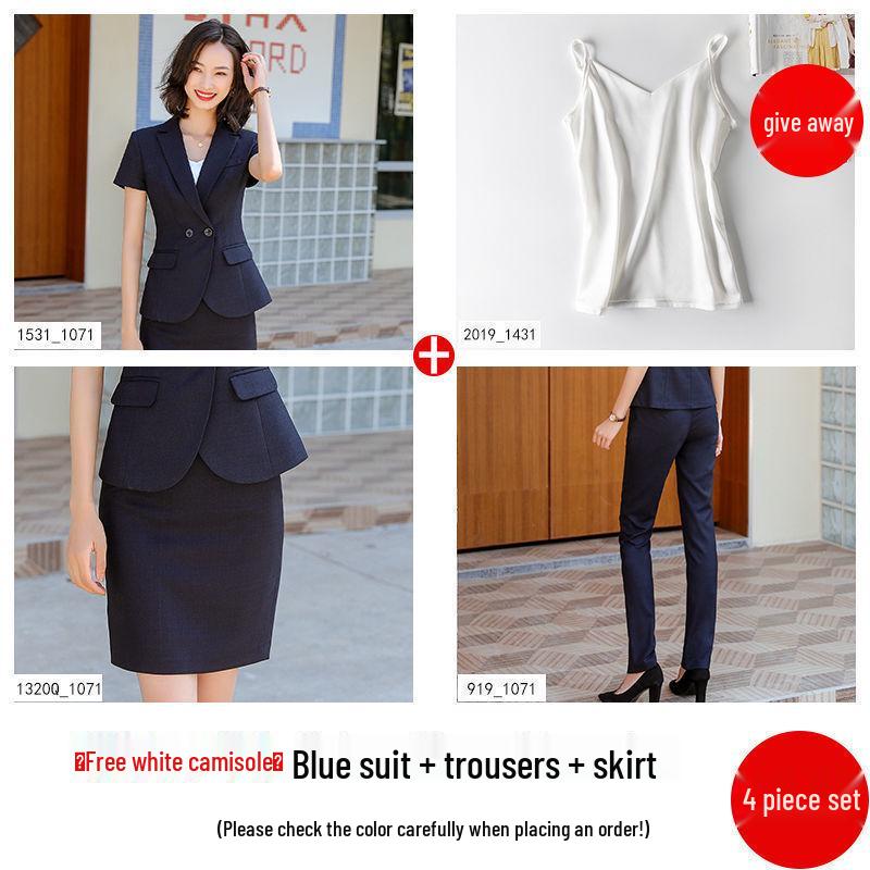 Women's Professional Short Sleeve Summer Suit – Formal Office Wear