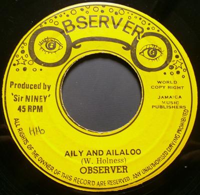 Płyta 7-calowa OBSERVER Aily And Ailaloo NONE Observer Jamajka Reggae Ska Dub Używana