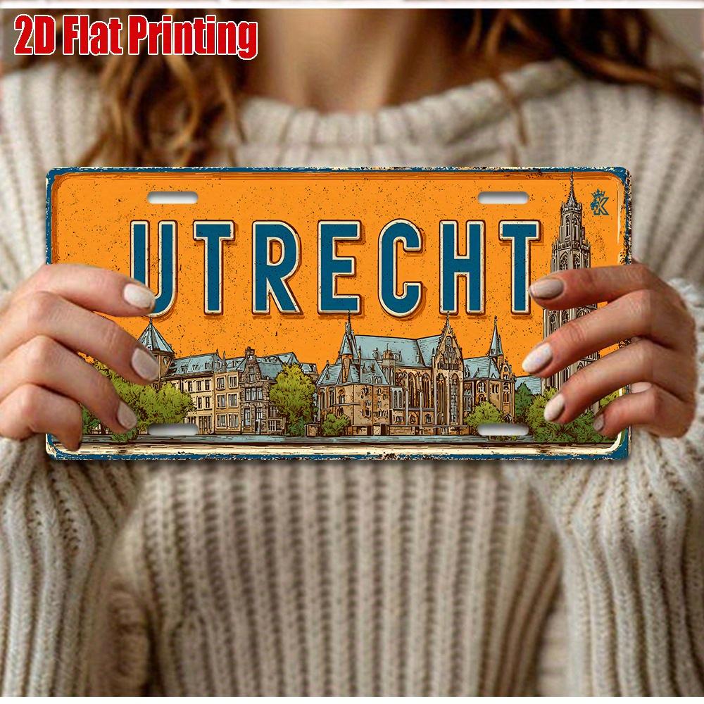 D Flat Pc Vintage Metal Plaque for Decorative Use Only Outdoor Sign Wall Decor (cm Xcm) Utrecht Aluminum Sign