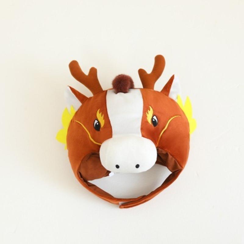 Year of The Horse Mascot Ryoma Hood Hat Photo Props Cartoon Hood Performance Props