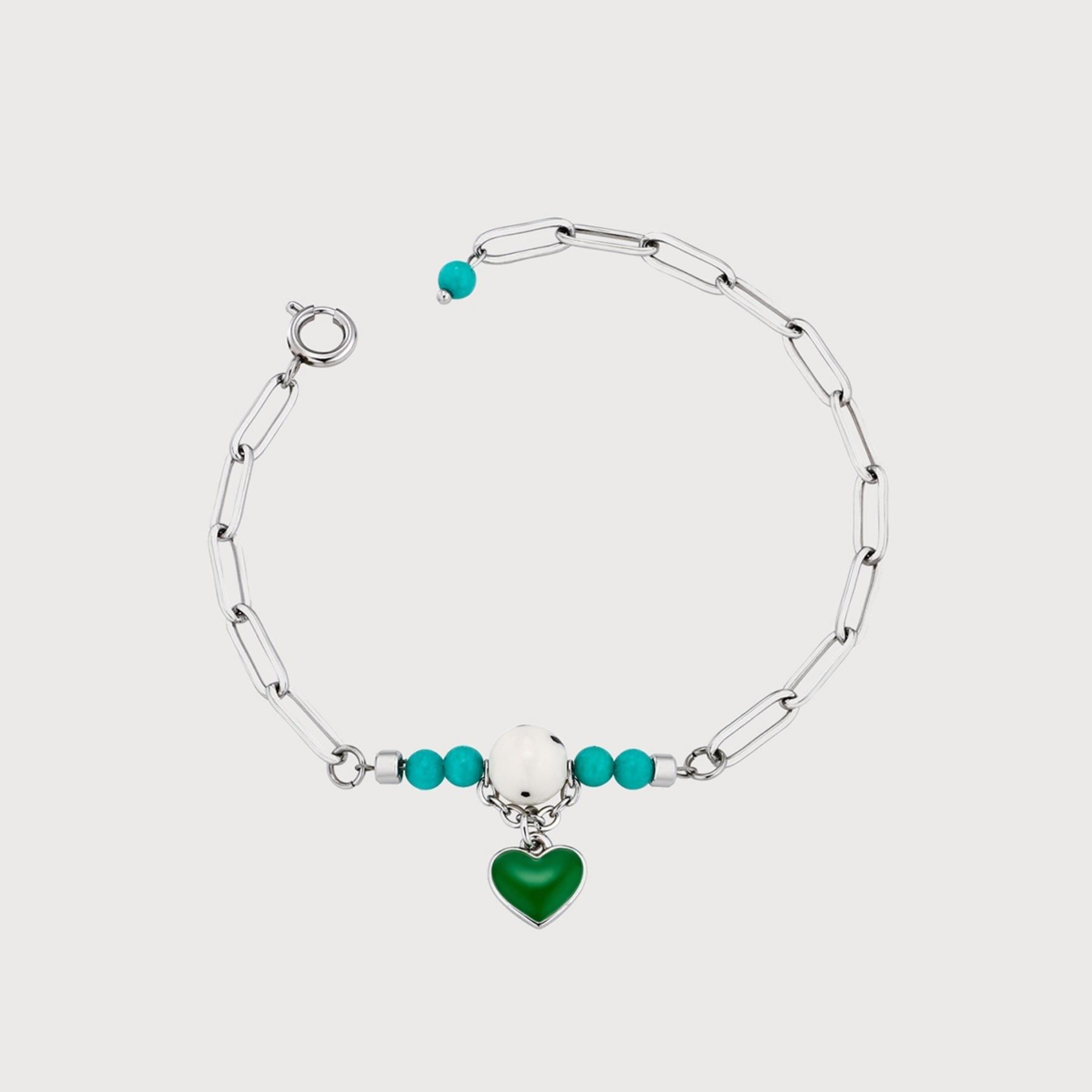 

Love Beads Stainless Steel Gold Chain Contrasting Colors Niche Personalized Texture Jewelry Necklace