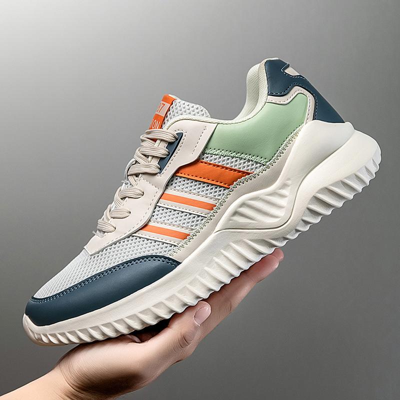 

Нова Мода Чоловічі Чотири Сезони Зручне Взуття на Товстій Підошві Студенти Хлопчики Трендові Кросівки для Бігу на М якій Підошві Дихаючі Повсякденні 39 бежевий/помаранчевий