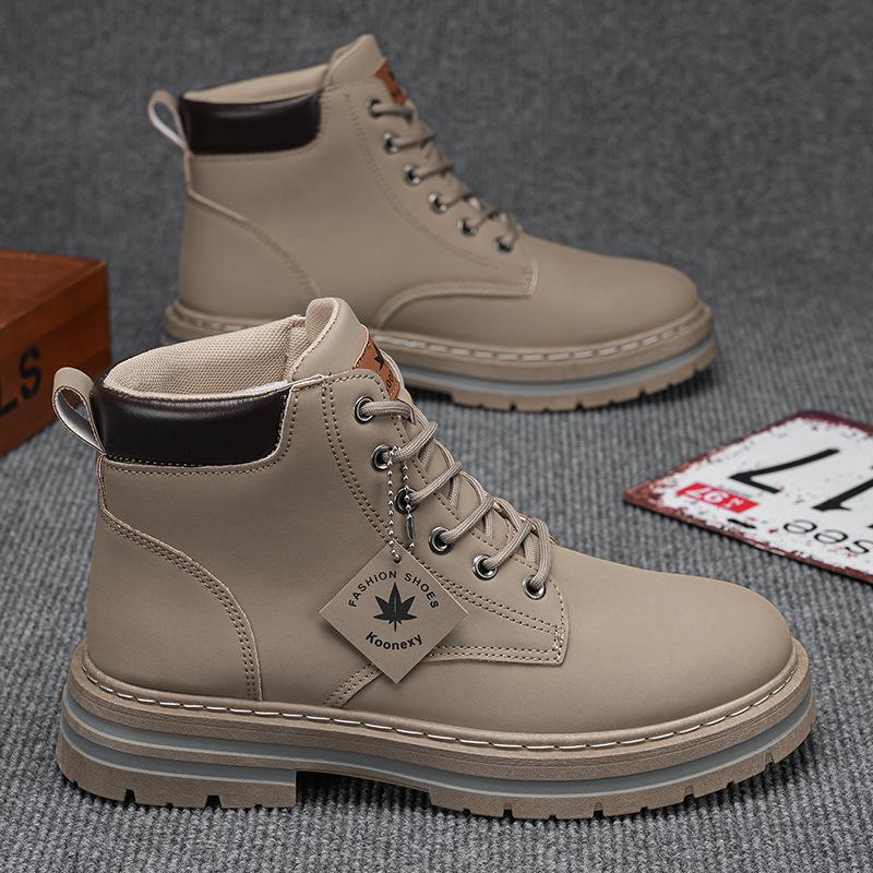Large size Martin boots New British retro locomotive leather waterproof high-top boots