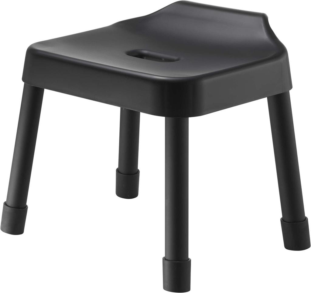 Yamazaki SH30 Bath Stool, Black, Approx. W33 X D31.5 X H34cm (Seat Height: Approx. 30cm), MIST, Breathable and Quick-Drying, Model 7308