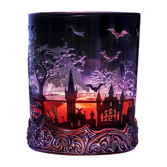 Halloweenská láhev na whisky Gotický styl Magický lektvar Skleněná karafa na whisky pro sběratele Dárky pro tátu manžela Sváteční barová dekorace