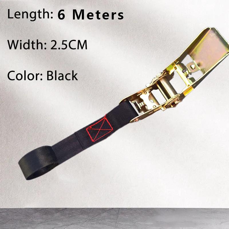 Outdoor Binding Straps With Ratchet Tensioner Self-Locking Binding Fixed Brake Rope Bundle Multi-Purpose