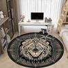 1PC Lion Mandala Pattern Chair Carpet for Office, Indoor Non-Slip Washable Carpet, Soft Comfortable Mat For Office Room Yy250930295