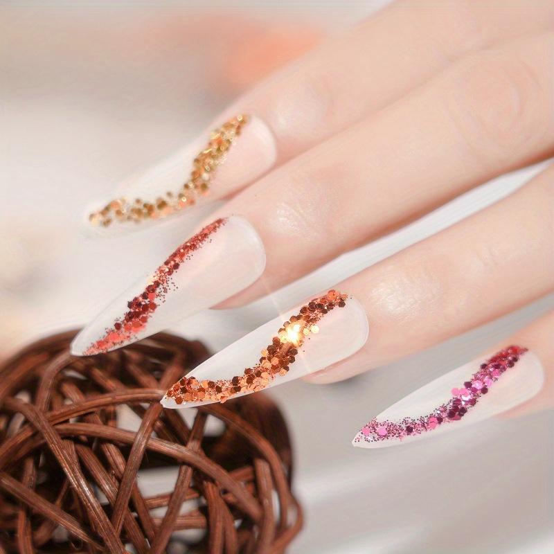 6 коробок/компл. разноцветные 3D ультратонкие блестки для ногтей — фото 7