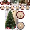 Stylish Christmas Tree Skirt With Creative Red And Black Checkered Design For Festive Decor