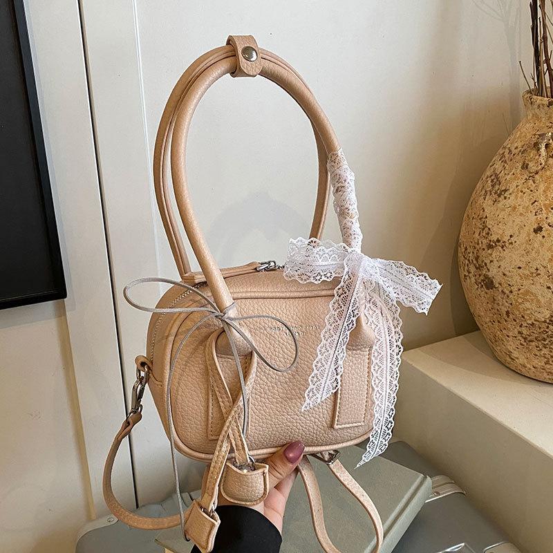 This Year's Popular Simple Lychee Pattern Texture Underarm Small Bag Female Korean Versatile Niche Design Commuter Messenger Bag