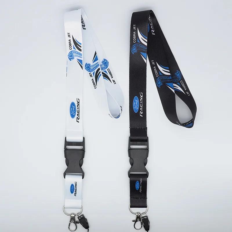 Fashoin Creative Gifts Car Lanyard Neck Straps Key Cell Phone Work ID Card Hanging Rope For Ford Focus Mustang Shelby GT Cobra