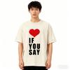 2026 Christmas Hot Selling New Love If You Believe in Romance Retro Mens and Womens Harajuku Tshirt Neutral Casual Tshirt