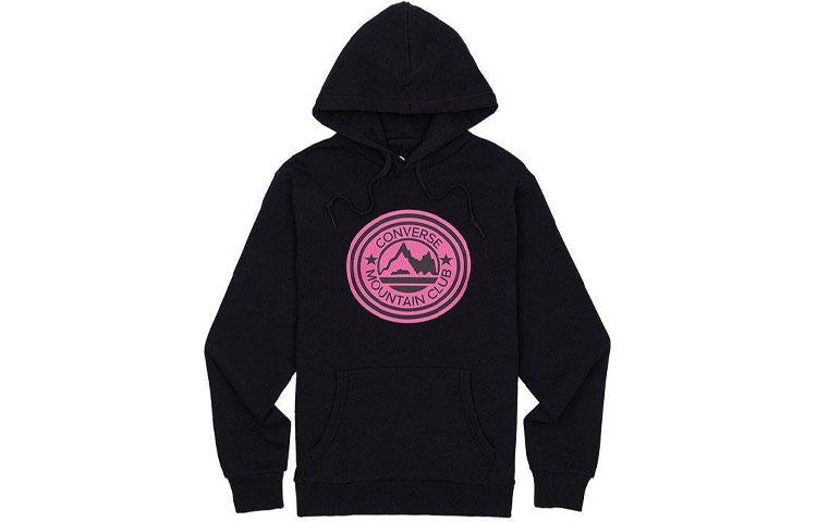 Converse Sweatshirts Unisex Black Hooded Moderate Regular 10018994-A01 L