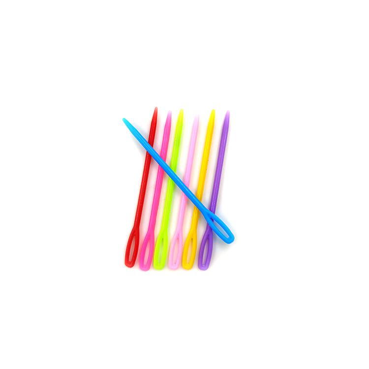 Hot Sale 200Pcs/Bag 15cm Colorful Plastic Knitting Needle Sewing Yarn Needles for Hand Knitting Yarn
