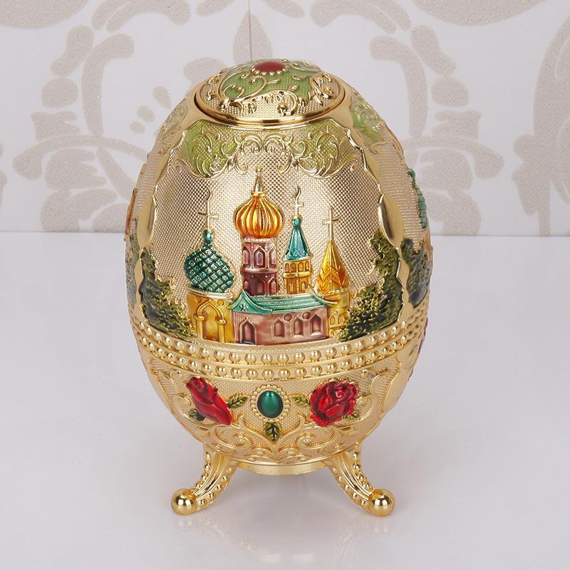 Creative European toothpick holder bucket Russian hand-pressed toothpick box automatic portable high-end retro dining table toothpick jar