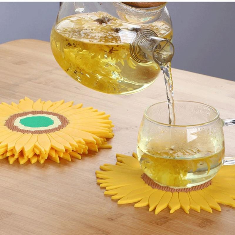 Nordic Creative Insulation Pad Tea Cup Mat Silicone Placemat Round High Temperature Anti-scald Mat