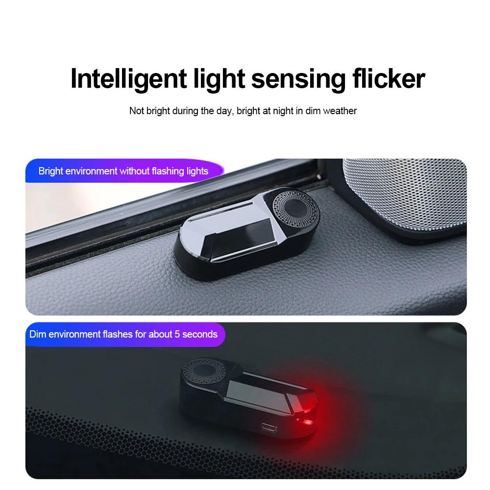 Car Security Light Strobe Signal Security System Simulated Anti-Theft Caution LampTail Light Solar LED Flashing Decorative Light