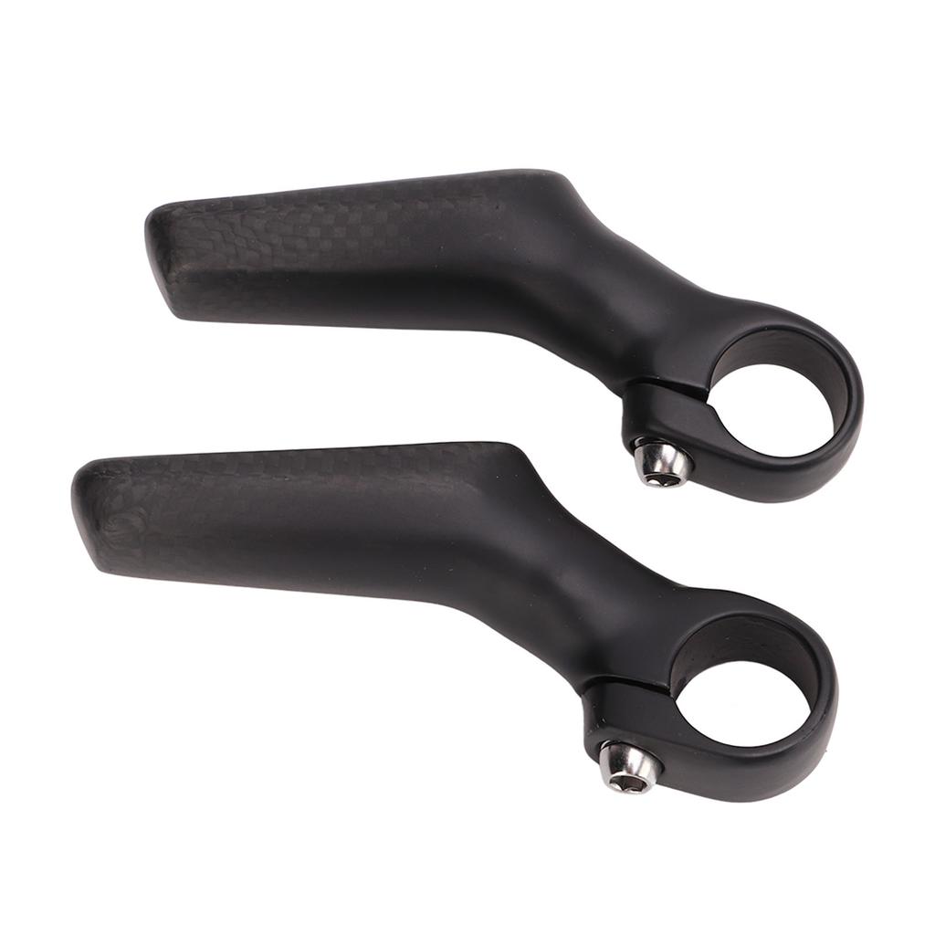 Mountain Bike Handlebars Bar Ends 1 Pair Carbon   3K L Shape Ergonomic Road Bike Bar Ends for 22.2mm Bike Handlebar