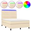 VidaXL Sommier à Lattes de Lit avec Matelas et LED, Lit Rembourré, Lit Double, Lit Adulte de Chambre à Coucher Intérieur, 3134954