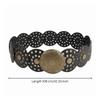 Faux Leather Belt Grunge with Ornamental Buckle Goth for Festivals