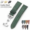 Correa de Cuero Vintage para Reloj Seiko Hebilla Mariposa 16mm 18mm 20mm 22mm 24mm Correa Deportiva de Piel de Vaca Pulsera de Muñeca de Liberación Rápida