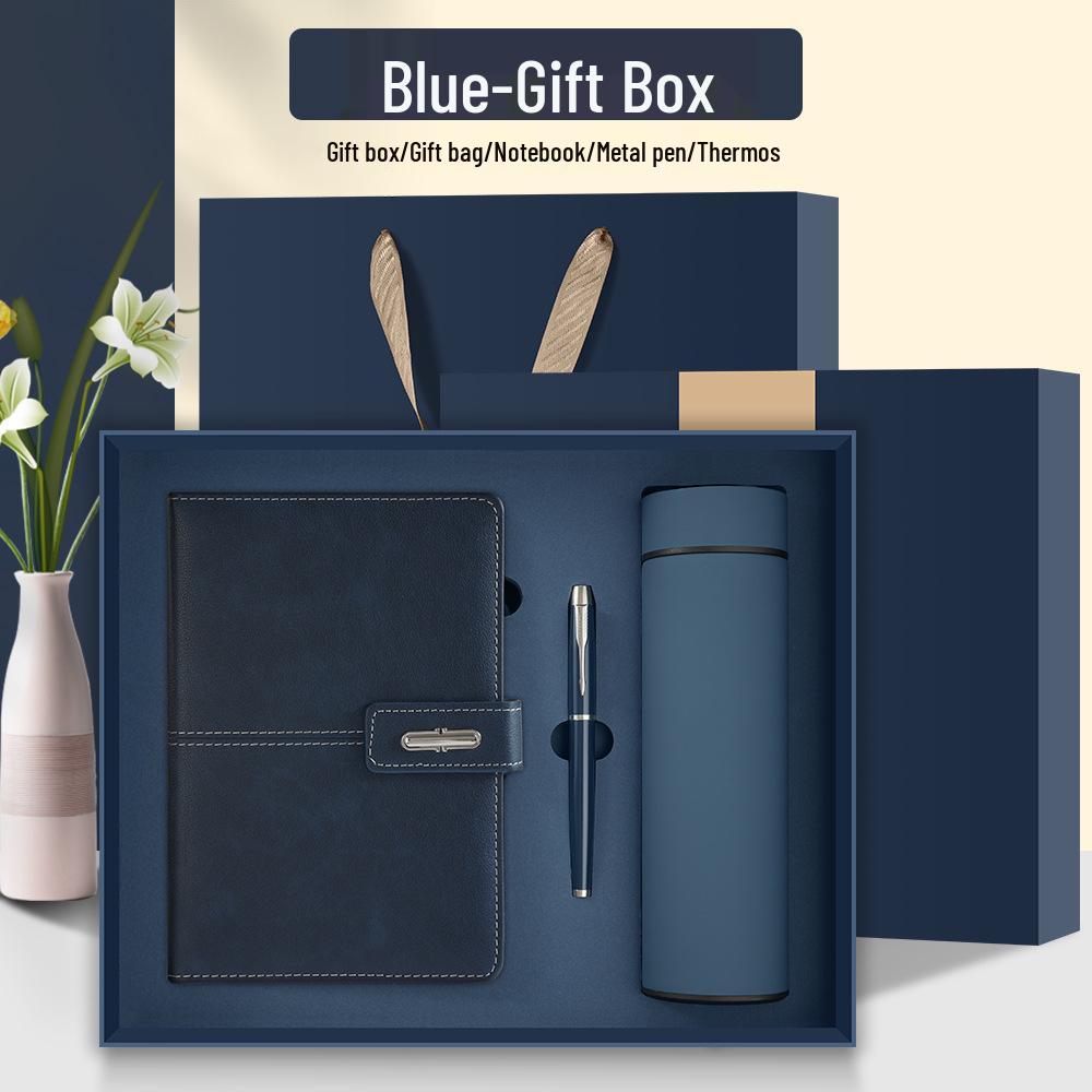 Custom Business Gift Set: Notebook & Thermos Cup for Office Use