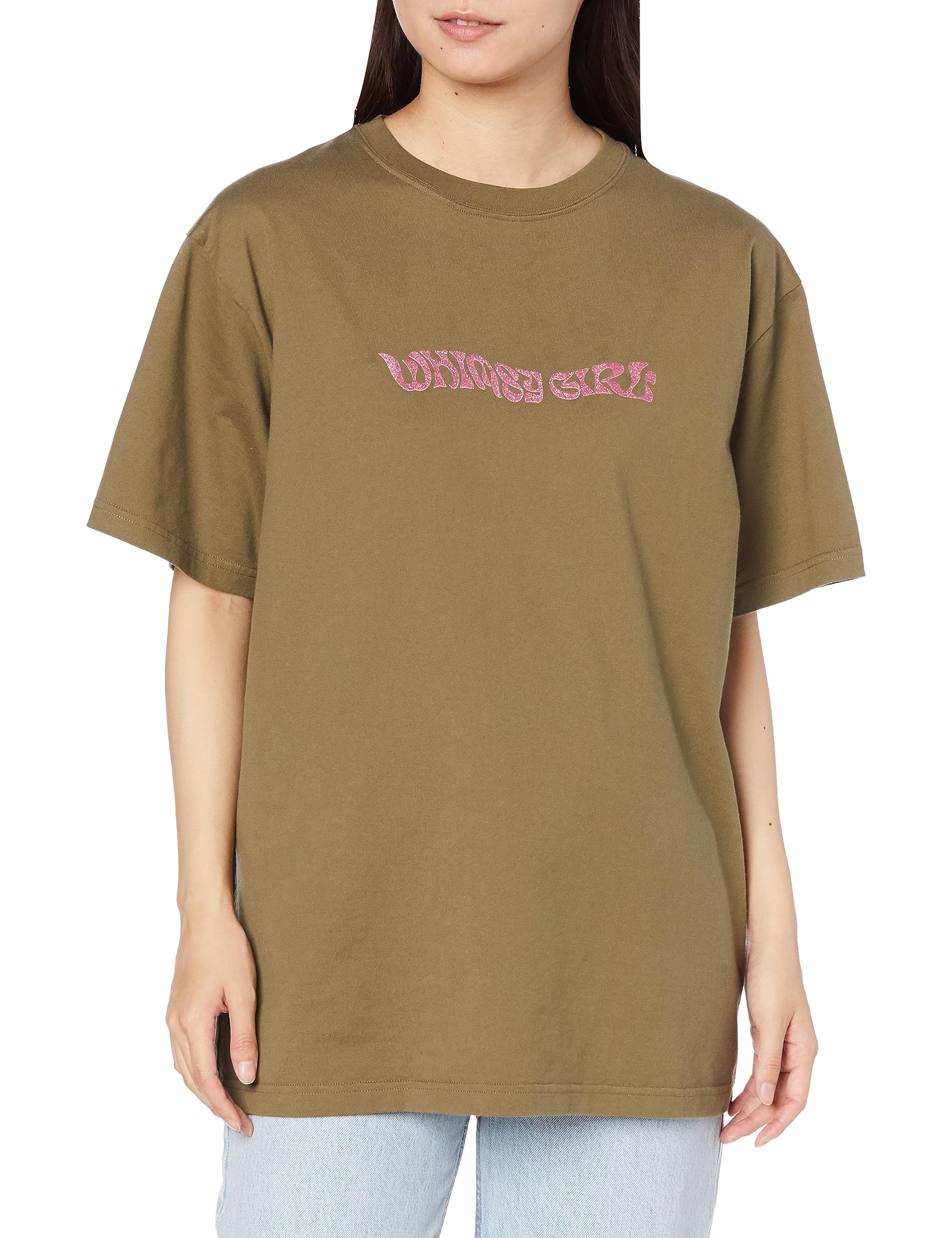 

Glitter Butterfly Logo Short Sleeve GLITTER BUTTERFLY LOGO TEE X-girl T-Shirt S/S оливковий