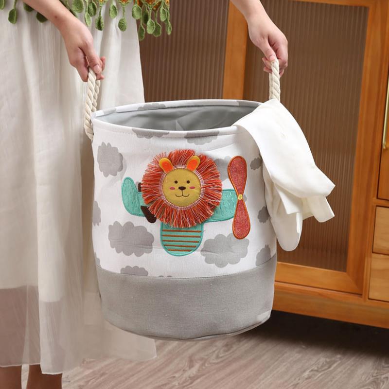 Panier de rangement en peluche pour enfants, grande capacité, pliable, pour poupées, panier à linge, multi-usage