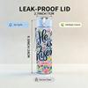 1PC He Is Risen Floral Script 750ml Color Plastic Sports Water Bottle Leakproof Flip Straw Lid Suitable for Sports Office Home Use