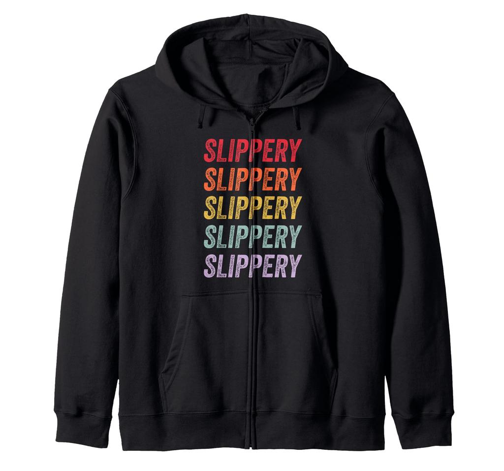 Slippery zip hoodie