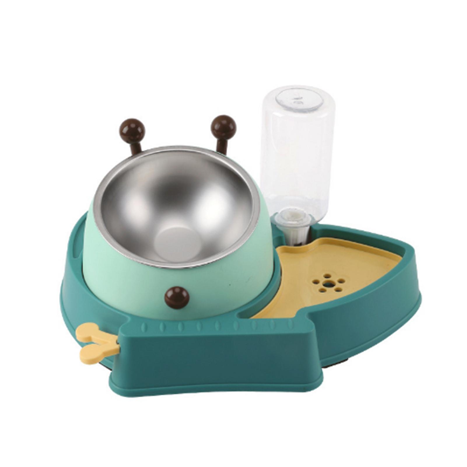 

Кормушка для корма и воды для домашних животных в форме бабочек и пчел, наклон 15 градусов, маленькая автоматическая, для кошек, для воды и еды лес зеленый