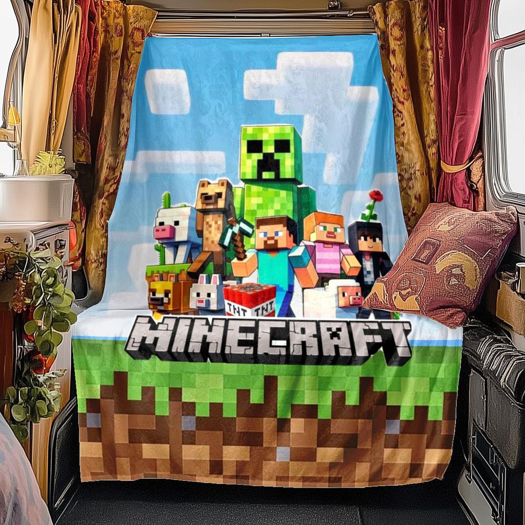 Classic Entertainment Sandbox Xbox Games Minecraft  blanket, home warming, four season bed decoration, sofa cover, flannel throwing blanket K2