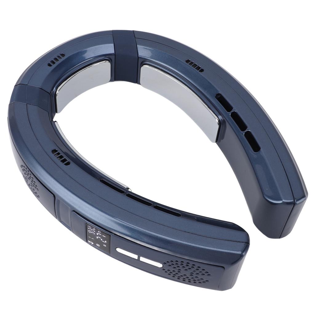 Neck Fan Heating Cooling Dual Use Bladeless Adjustable Wind Speed LED Display Wearable Personal Fan