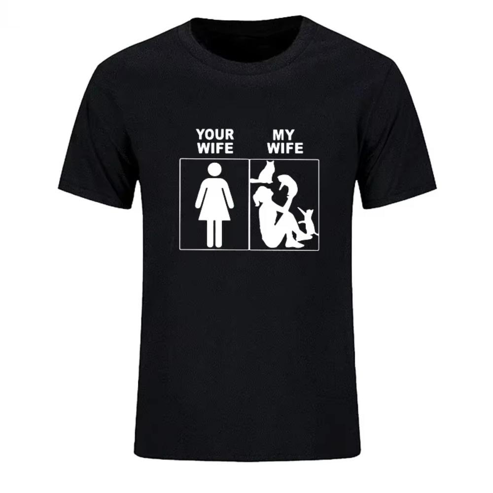 Herren Dein Frau Mein Gamer Grafik T-Shirt, Lustiges Gaming Shirt, Ehemann Geschenk, Jugend Tops, T-Shirt, Comic T-Shirts