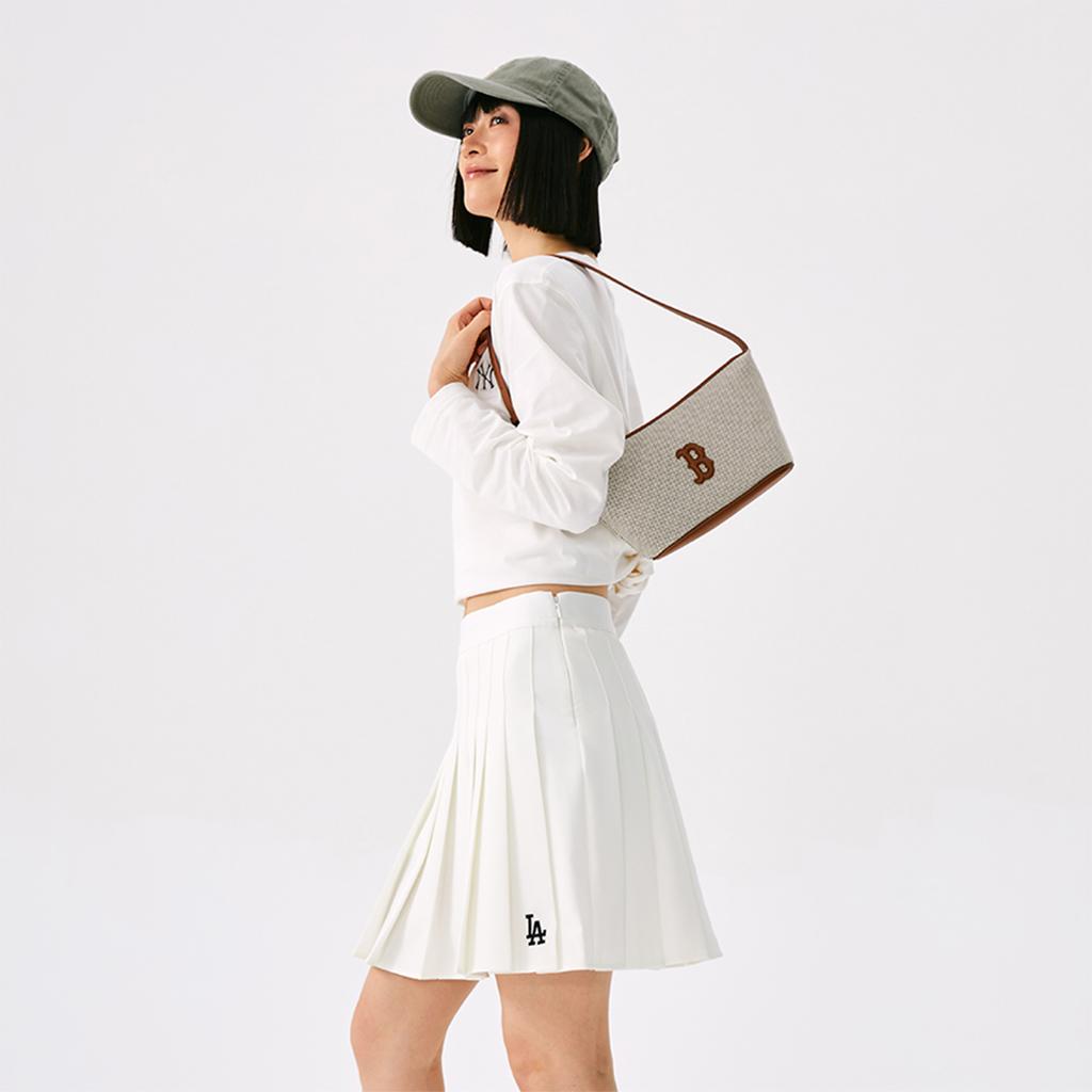 New MLB Basic Boston Red Sox Acrylic Shoulder Bag, Handbag, Crossbody Bag, Shoulder Bag Unisex Brown 3ABQBC15N-43BRD