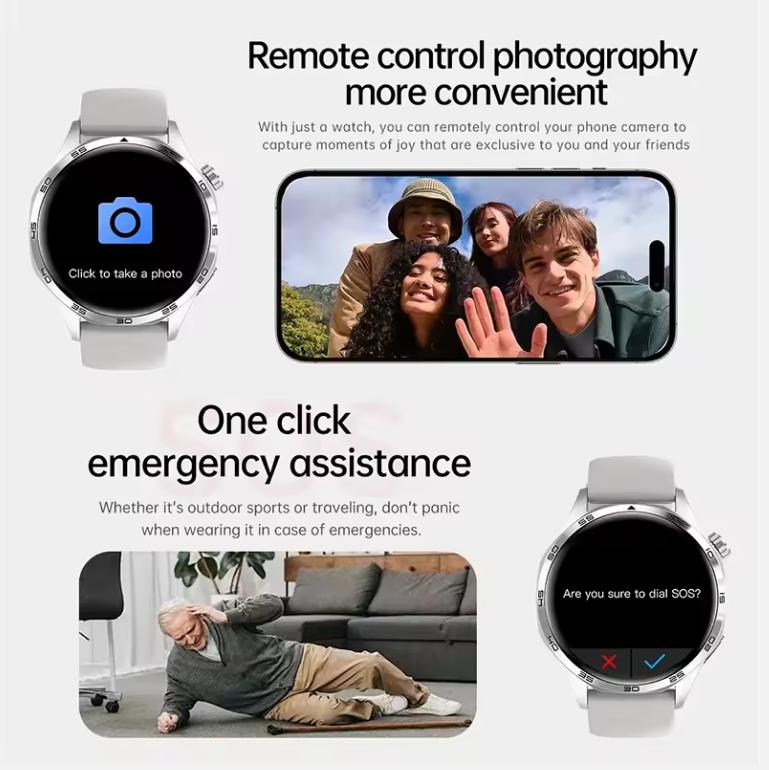 Smart Watch NFC GPS Track Bluetooth Call Voice Assistant Watch Compass Heart Rate Waterproof Sports Watches for Men