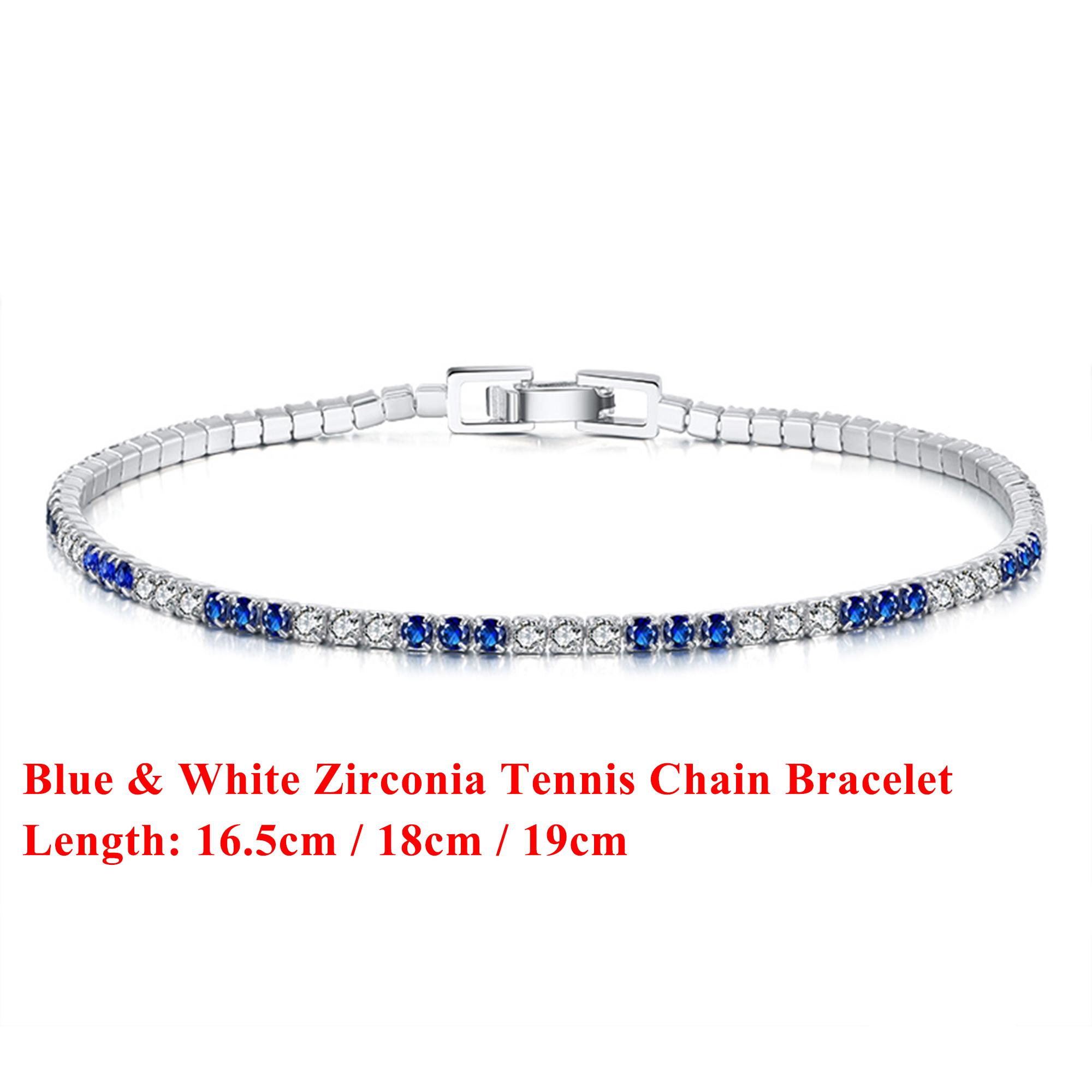 

EFFIE QUEEN 925 Pure Silver Round Shaped Zirconia Tennis Chain Bracelet Timeless Jewelry for Women, Men Banquet Party Gift SB117 16.5cm срібний