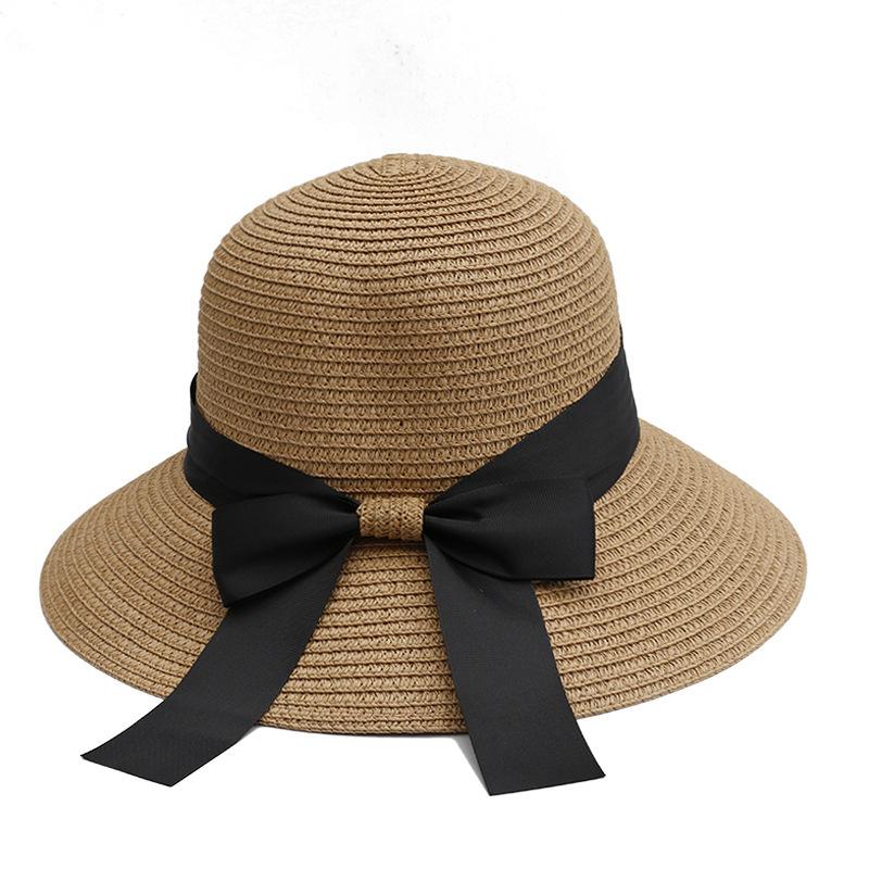 Summer Outdoor Empty Top Hat Solid Color Sun Hat Straw Beach Sun Hat Men