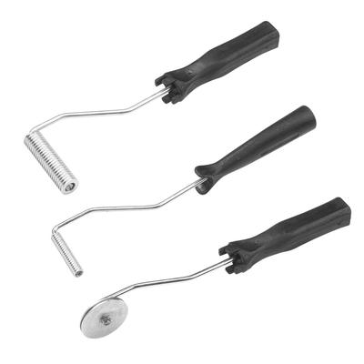 Kit di strumenti per rulli in fibra di vetro da 3 pezzi Kit di rulli di vernice per laminazione di utensili per bolle in fibra di vetro per stampi