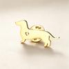 Dackel Hunde Broschen Pins Edelstahl Hohl Ausgeschnittenes Herz Wursthund Revers Pin Schmuck Welpe Haustierliebhaber Geschenke für Hundemamas Papas