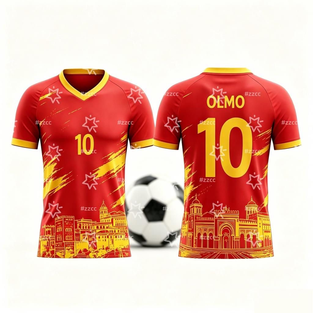 Spain Fan Commemorative Football Jersey Yamal Soccer Jersey Summer Sports T-Shirt Kid's Clothing Tee Woman