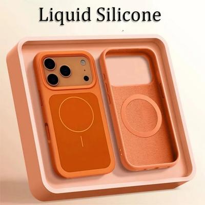 Luxury Liquid Silicone Candy Color Phone Case For iPhone 17 Pro Max 17Pro Soft Bumper Cases For iPhone17 Pro Max Magnetic Cover