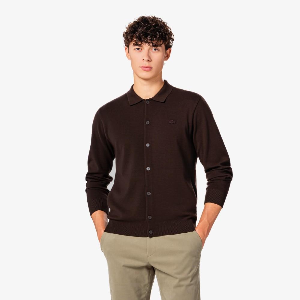 [Lacoste] Men's Button Collar Cardigan AH092E-55NSKB